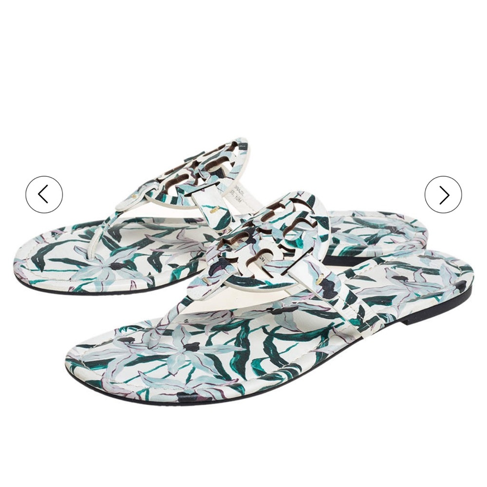 Tory Burch miller sandals size 7 ivory desert bloom
